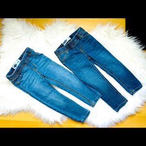 Old navy 2 pairs of blue Jeggings Jeans 3T girls.